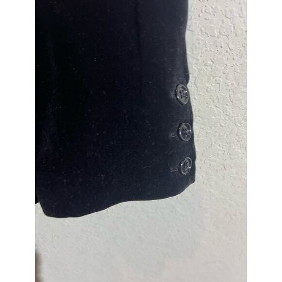 VTG Academia Prestige of Boston Velvet Blazer 2 Button Jacket Women's 10 Black - Picture 6 of 8